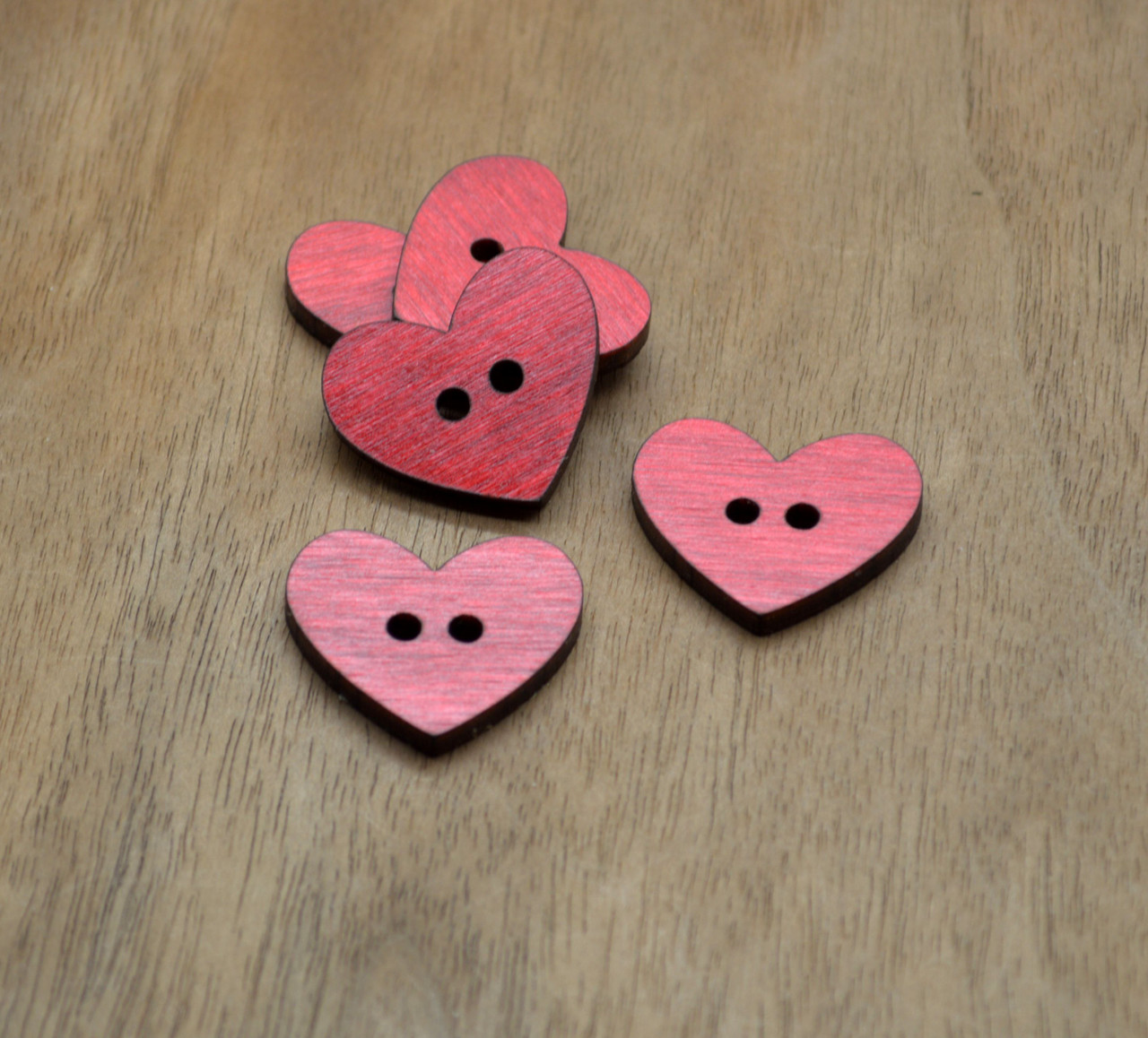 Heart shaped buttons